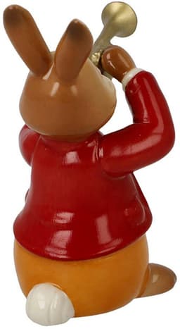Goebel Osterhase Figur Hase - Eifriger Trompeter | Mehrfarbig
