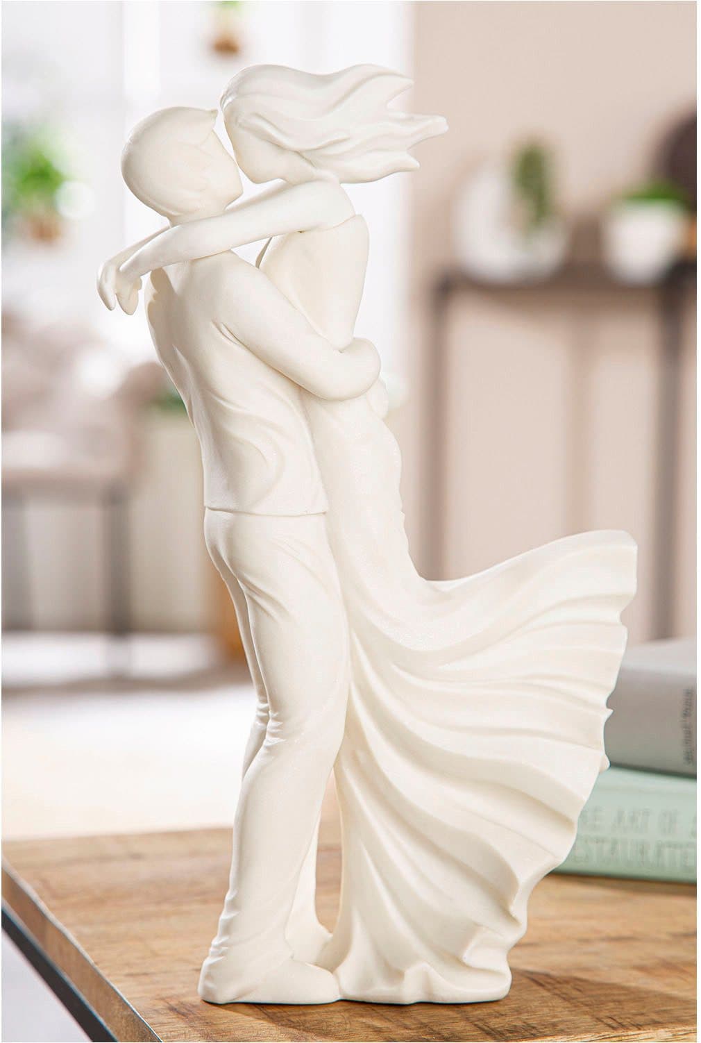 GILDE Dekofigur Paar Couple in the wind | Weiß