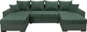 COLLECTION AB Wohnlandschaft Josy XL U-Form | Grün 2