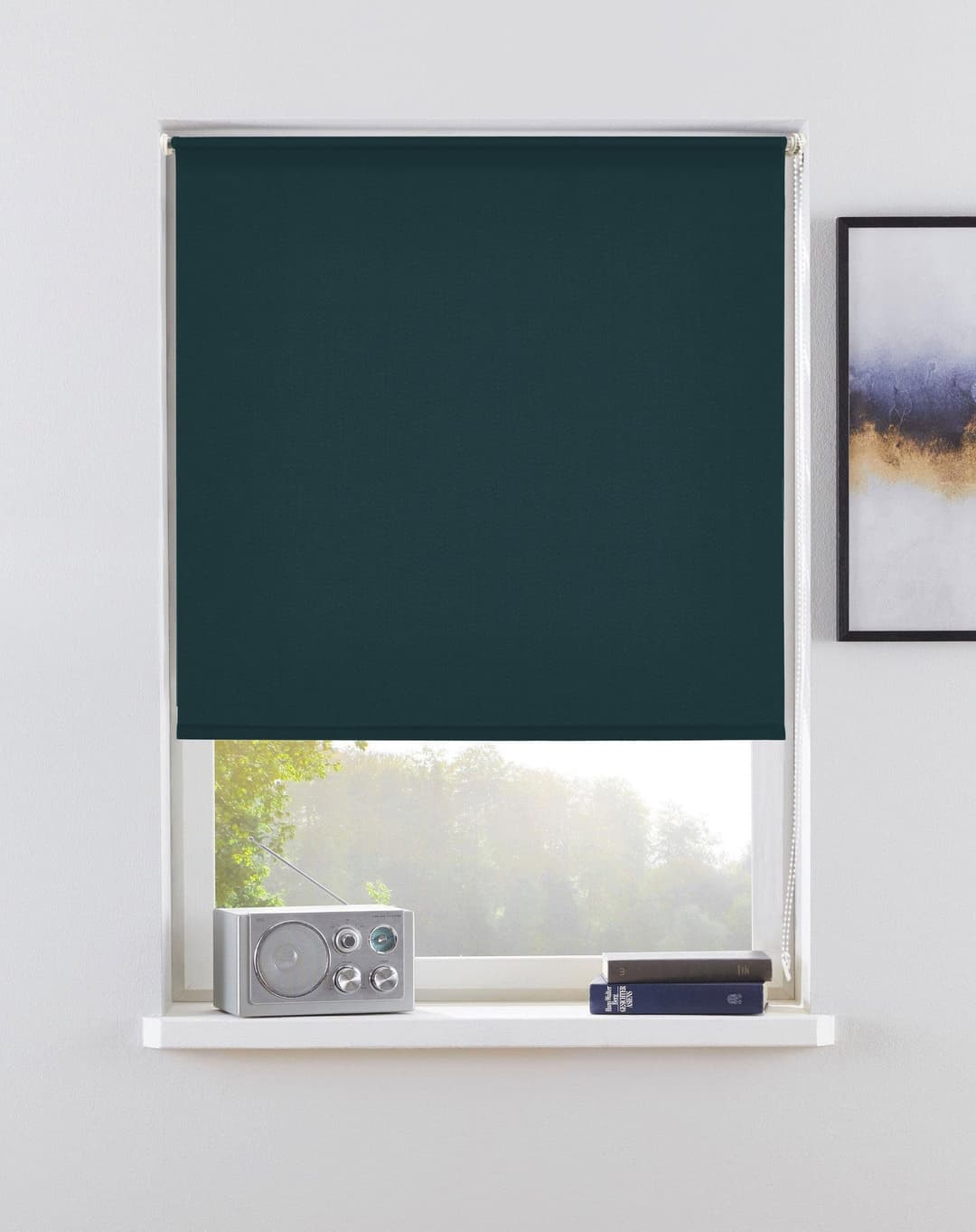 Seitenzugrollo Themse-Uni | Blau