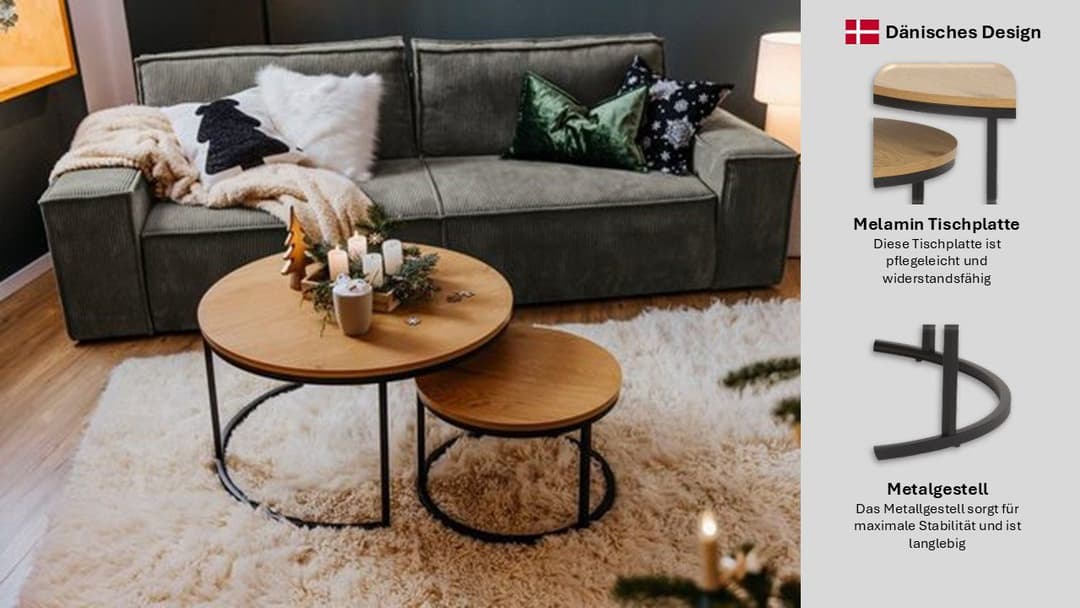 ACTONA GROUP Couchtisch Spiro | Holztöne