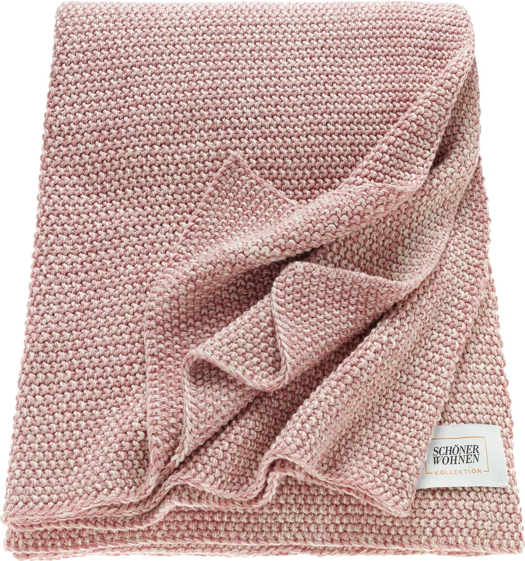 Wohndecke Melange | Rosa