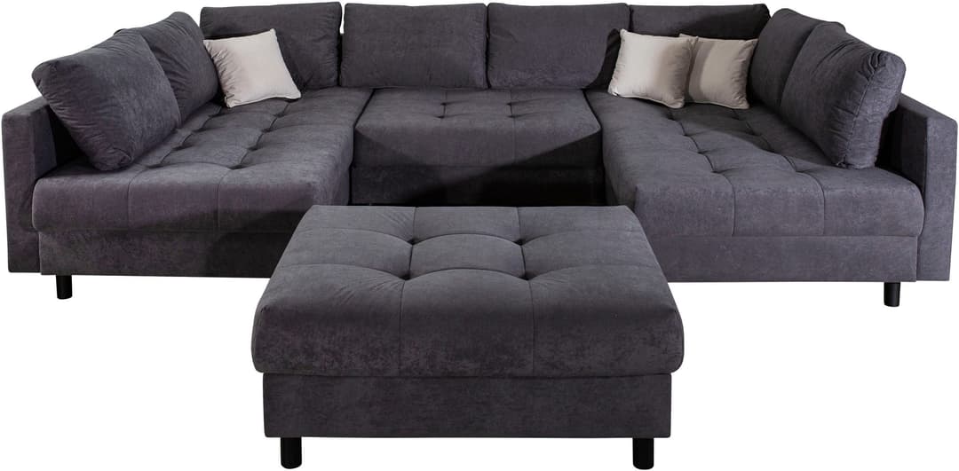 COLLECTION AB Wohnlandschaft Toni U-Form | Grau