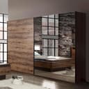 FORTE Schwebetürenschrank Jacky | Holztöne