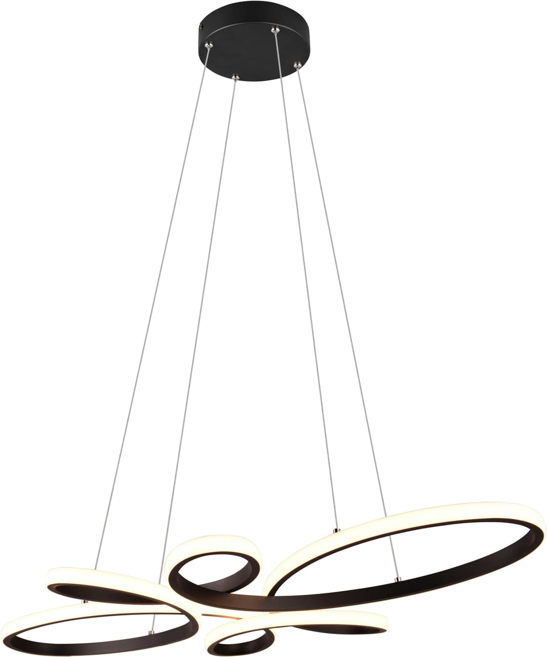 TRIO Leuchten LED Pendelleuchte FLY | Schwarz