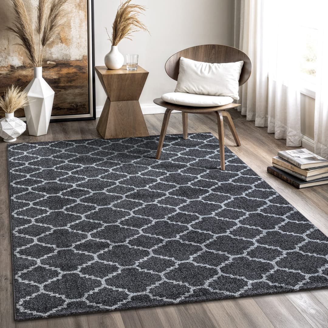 Sanat Teppich Boho 8202 | Schwarz