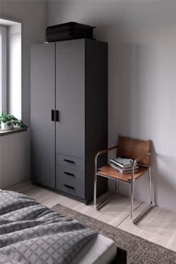 INOSIGN Kleiderschrank Sprint Drehtürenschrank | Schwarz