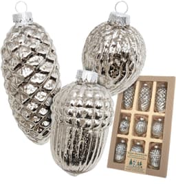 Krebs Glas Lauscha Christbaumschmuck Antikes Glas Nüsse & Zapfen