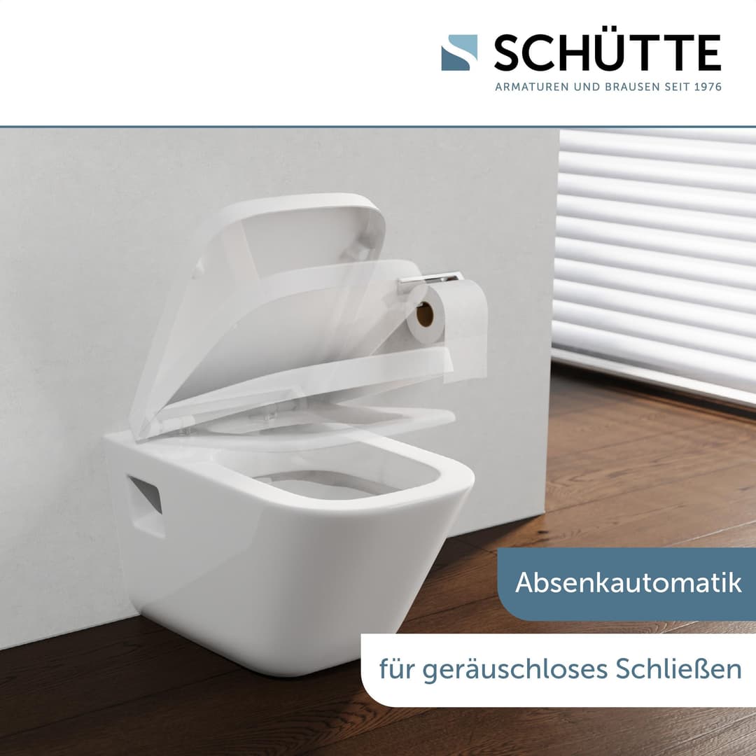 Schütte WC-Sitz Duroplast WHITE E-Form PRO 4 | Weiß