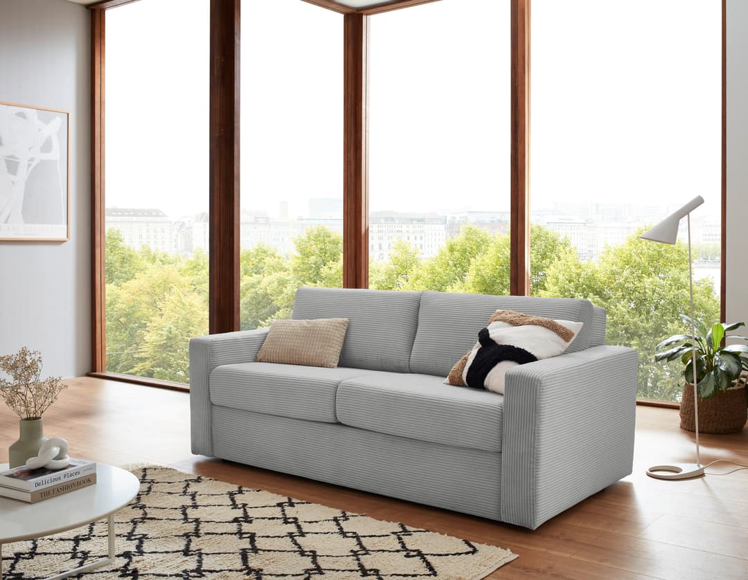 ATLANTIC home collection Schlafsofa Rolando | Grau