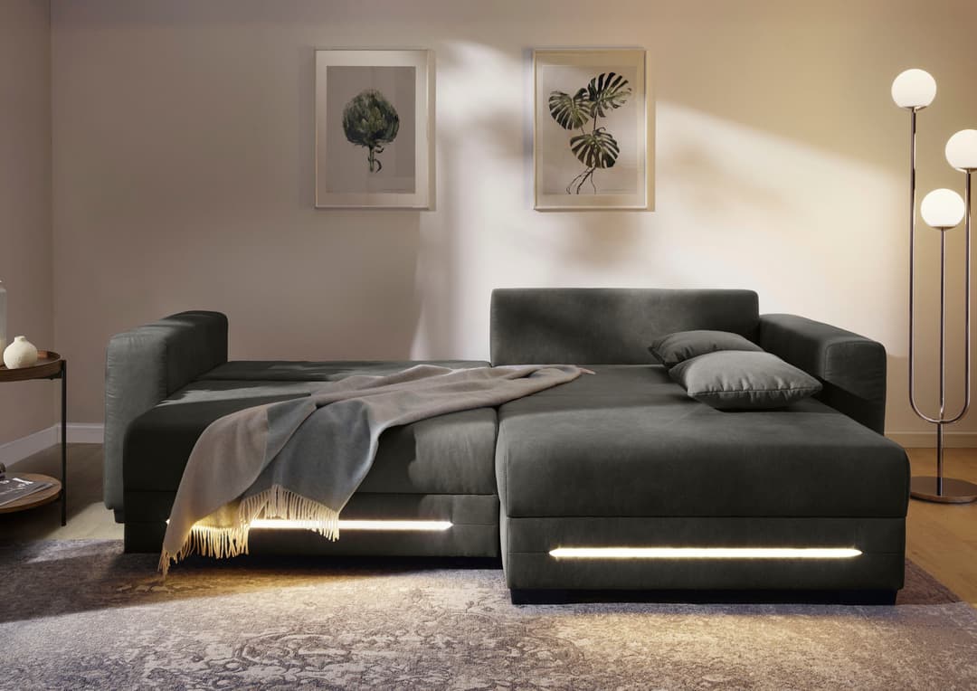 Jockenhöfer Gruppe Ecksofa Spotlight XL L-Form | Grau