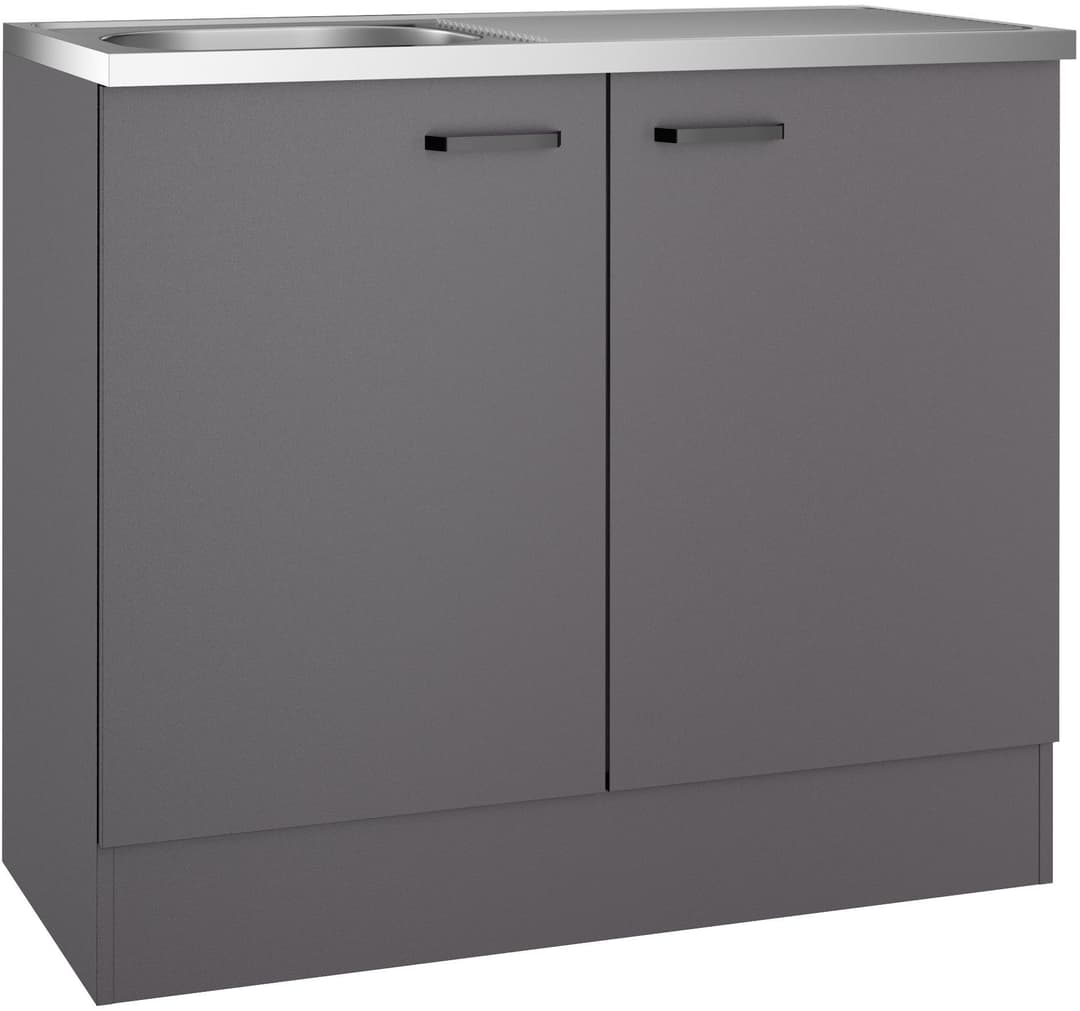 OPTIFIT Spülenschrank OPTImulti | Grau