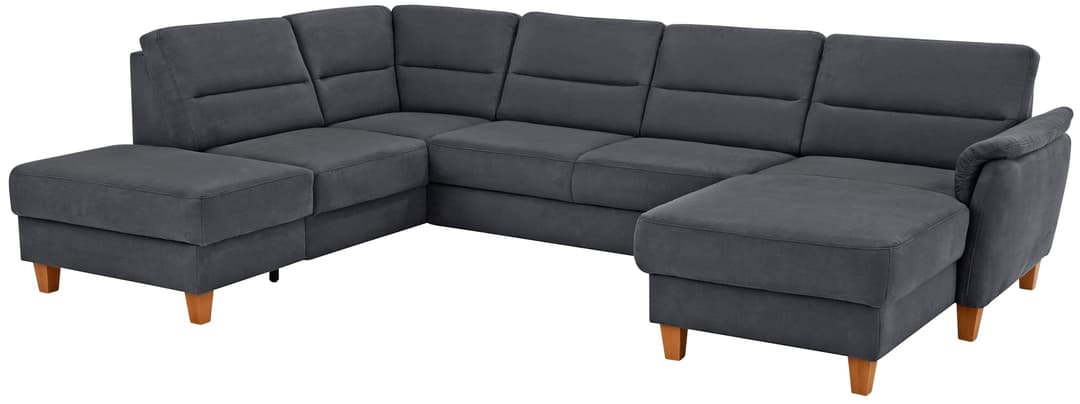 Home affaire Wohnlandschaft Palmera U-Form | Grau