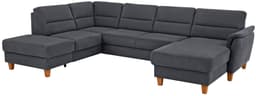 Home affaire Wohnlandschaft Palmera U-Form | Grau