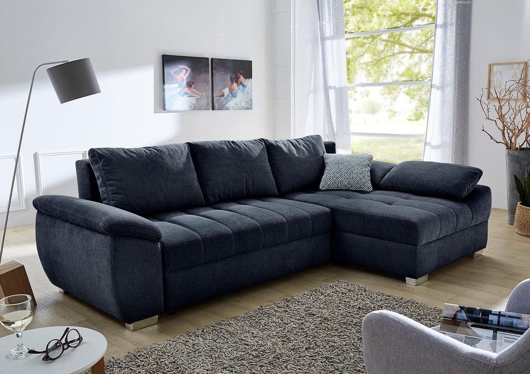 Jockenhöfer Gruppe Ecksofa Alster L-Form | Blau