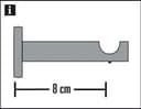 GARDINIA Träger Wandträger offen für Gardinenstangen, (1-St), Serie 3