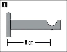 GARDINIA Träger Wandträger offen für Gardinenstangen, (1-St), Serie