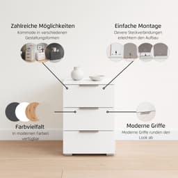 rauch CORTONA Nachtkommode | Weiß