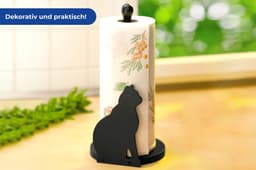 Maximex Küchenrollenhalter Katze | Schwarz