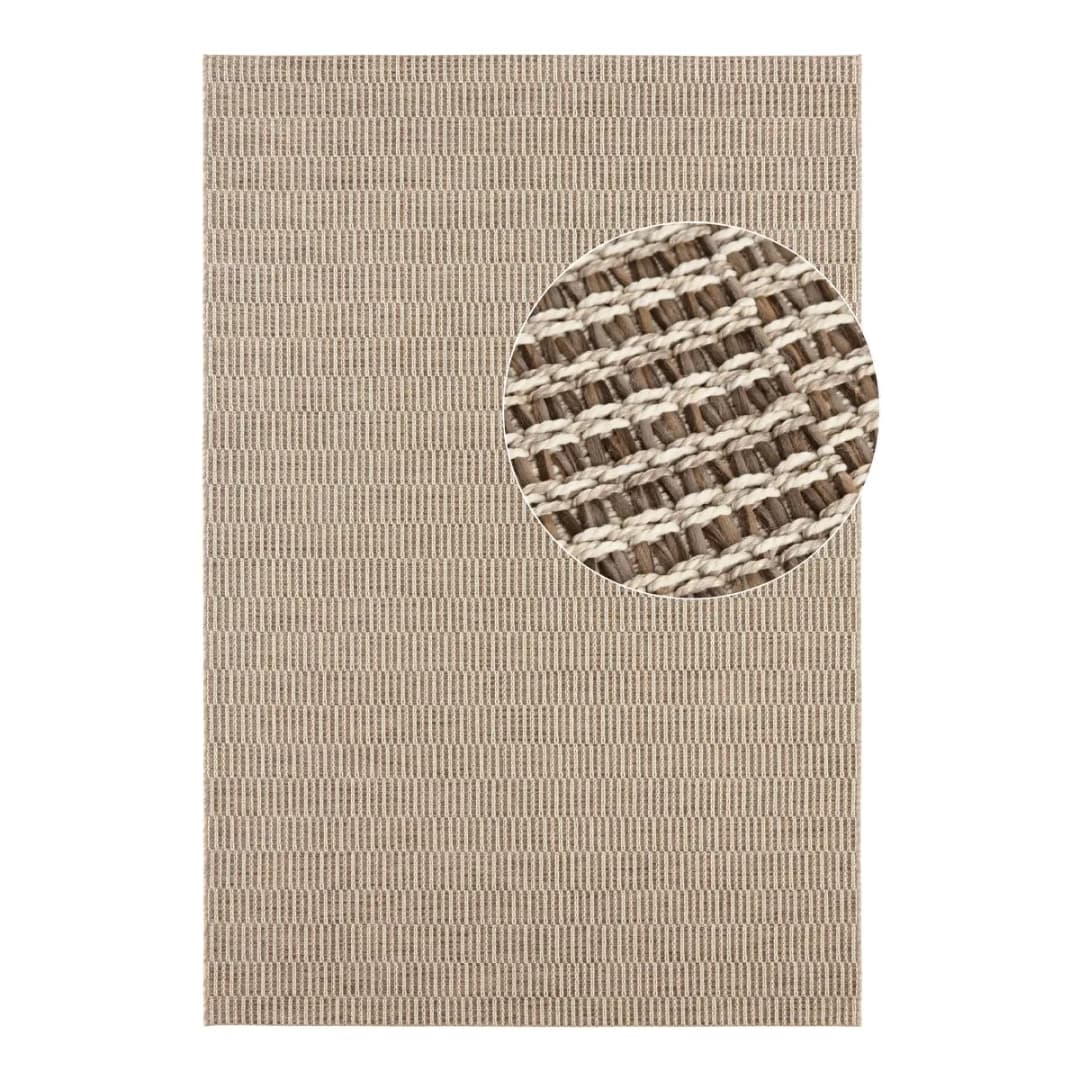 In-/Outdoorteppich Dreux Beige/Beige Webstoff 120 x 170cm