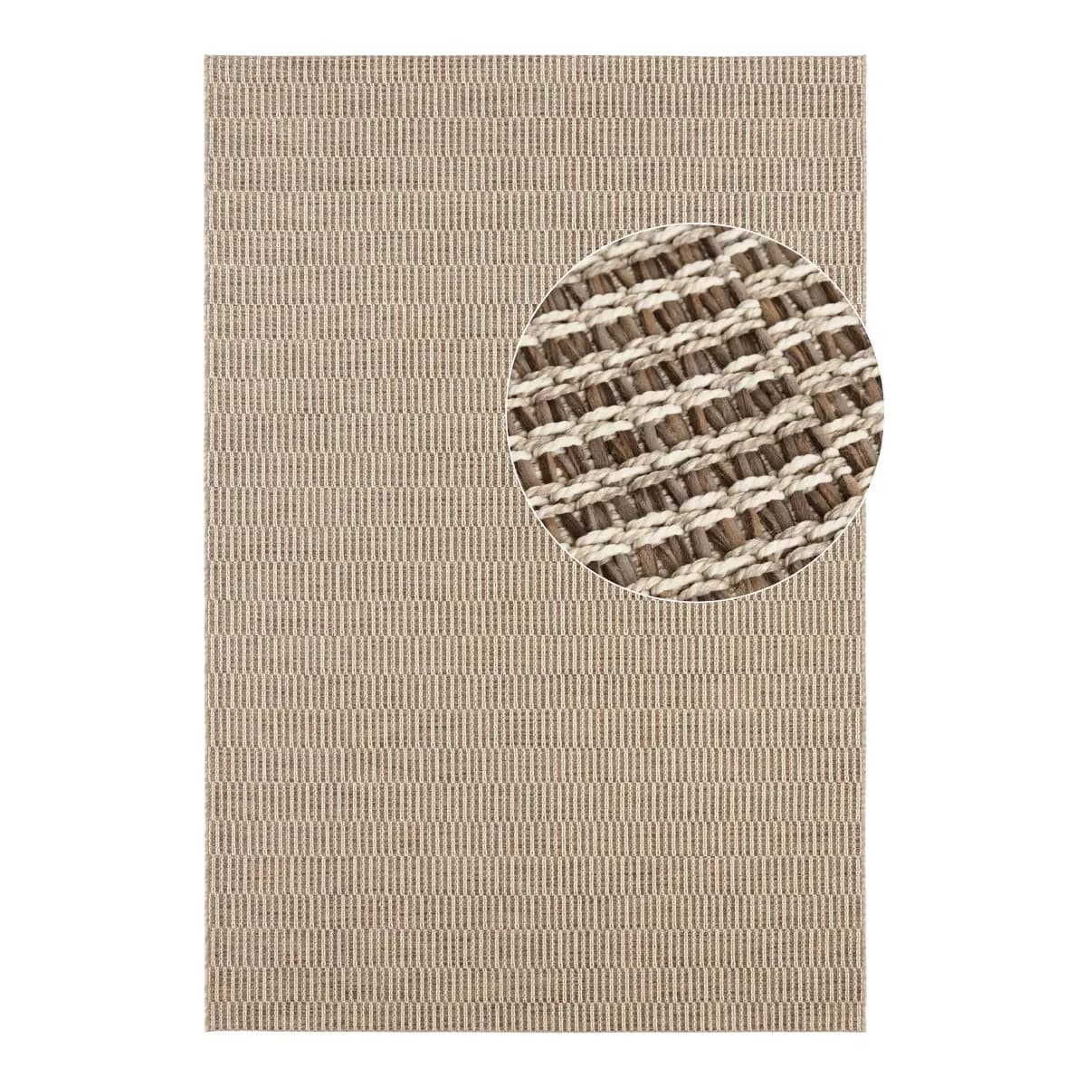 In-/Outdoorteppich Dreux Beige/Beige Webstoff 120 x 170cm