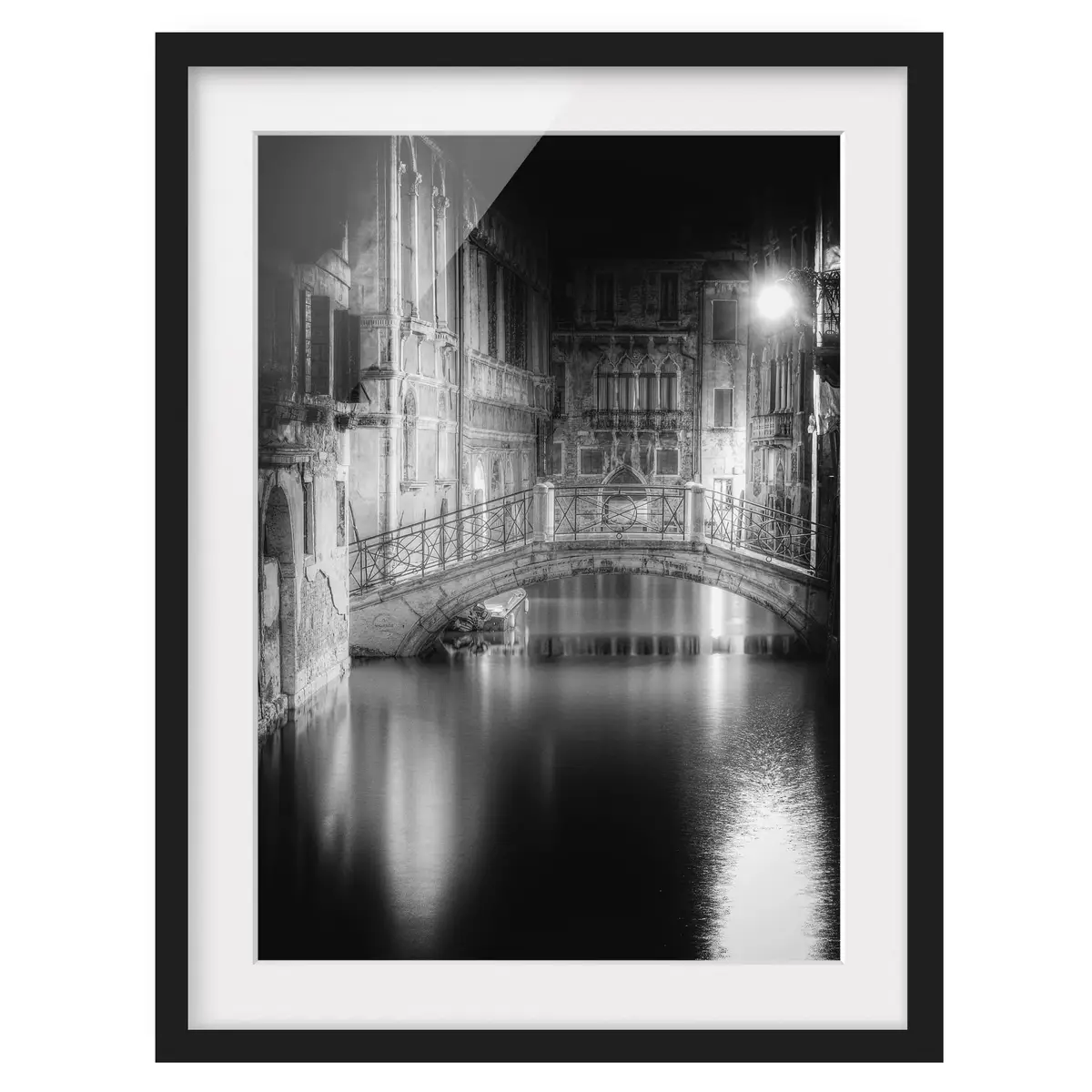 Bild Brücke Venedig I | Schwarz