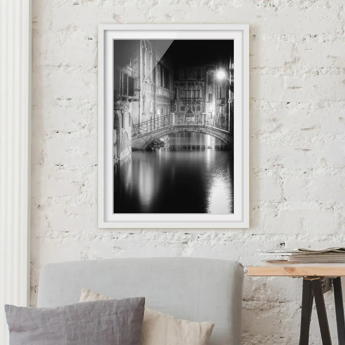 Bild Brücke Venedig II | Schwarz