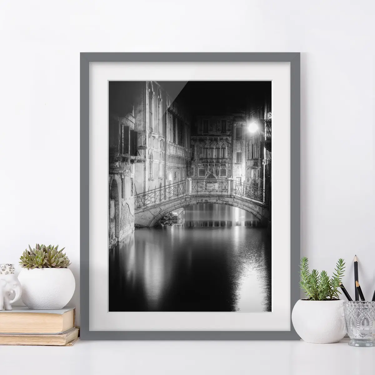 Bild Brücke Venedig III | Schwarz