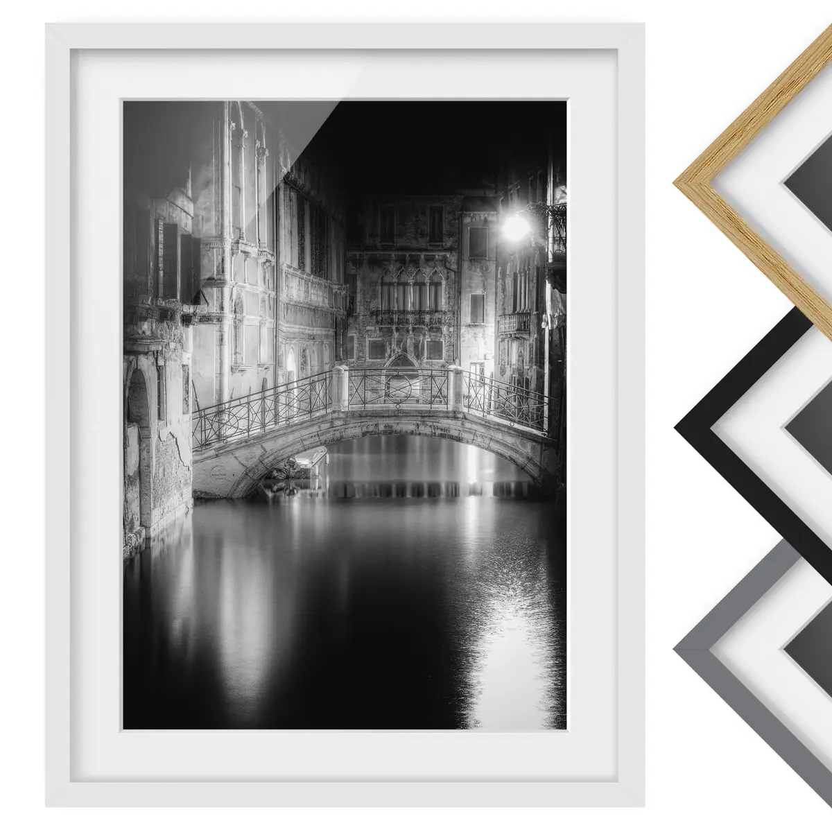 Bild Brücke Venedig II | Schwarz