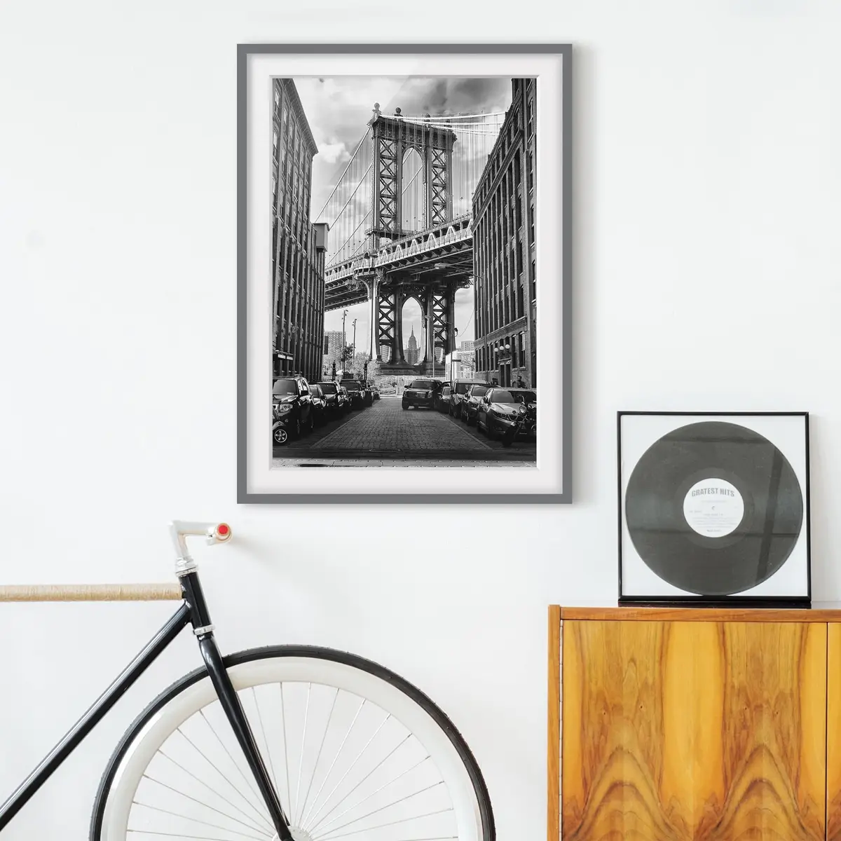 Bild Manhattan Bridge in America III | Schwarz