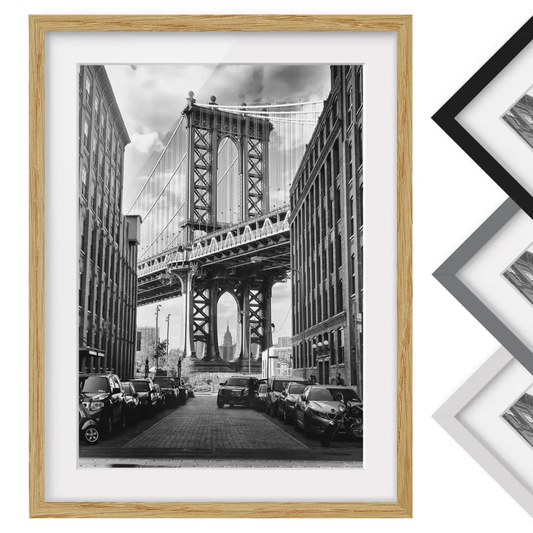 Bild Manhattan Bridge in America IV | Schwarz