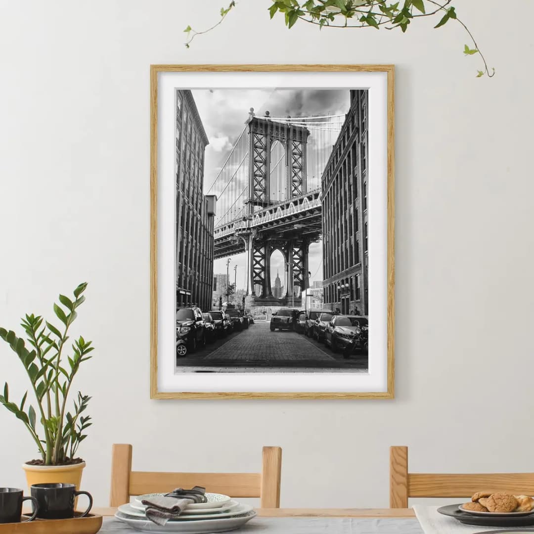 Bild Manhattan Bridge in America IV | Schwarz