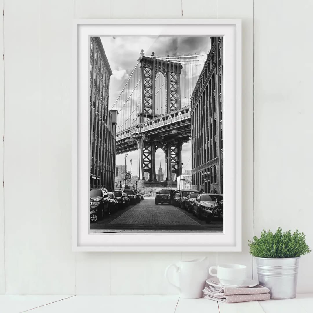 Bild Manhattan Bridge in America II | Schwarz