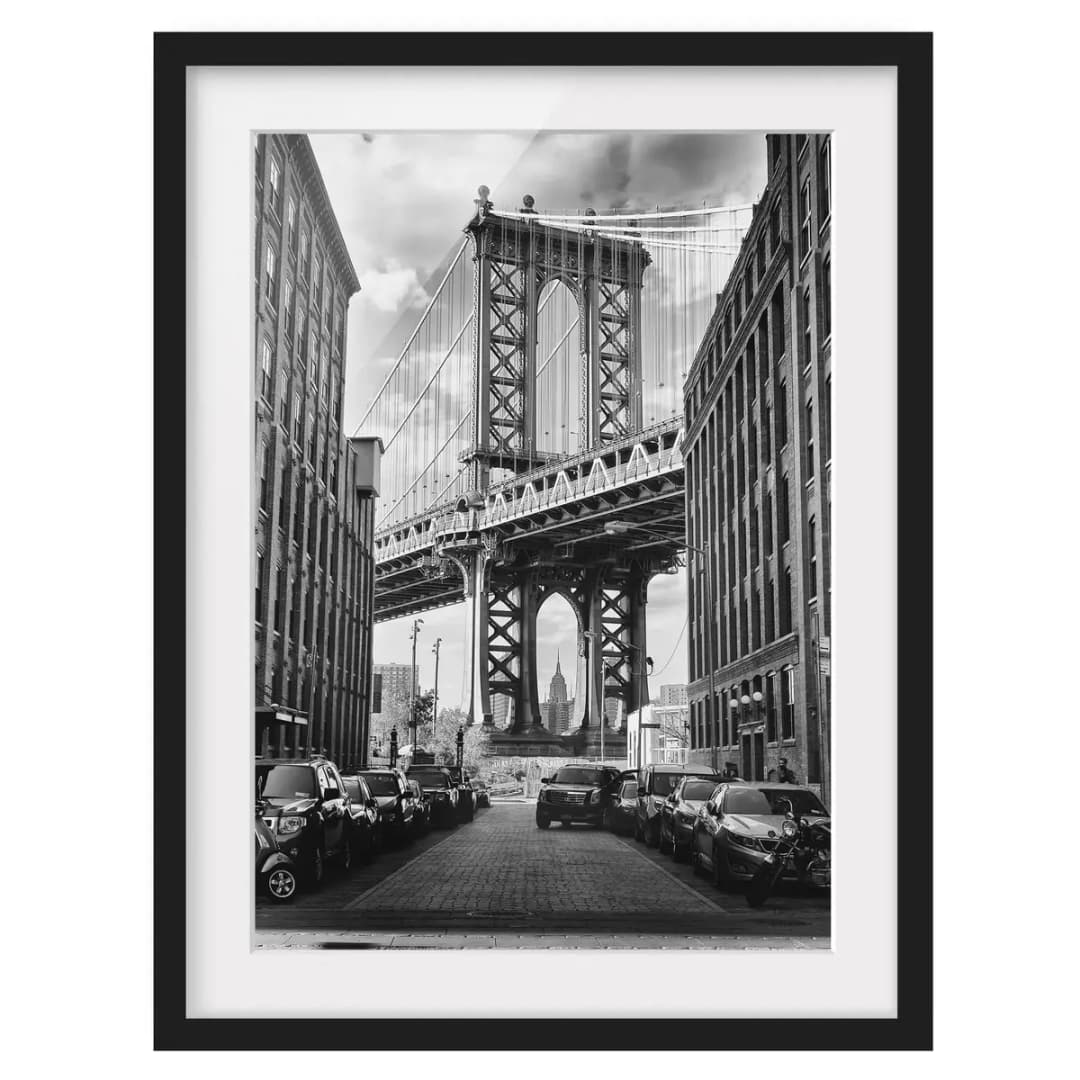 Bild Manhattan Bridge in America I | Schwarz