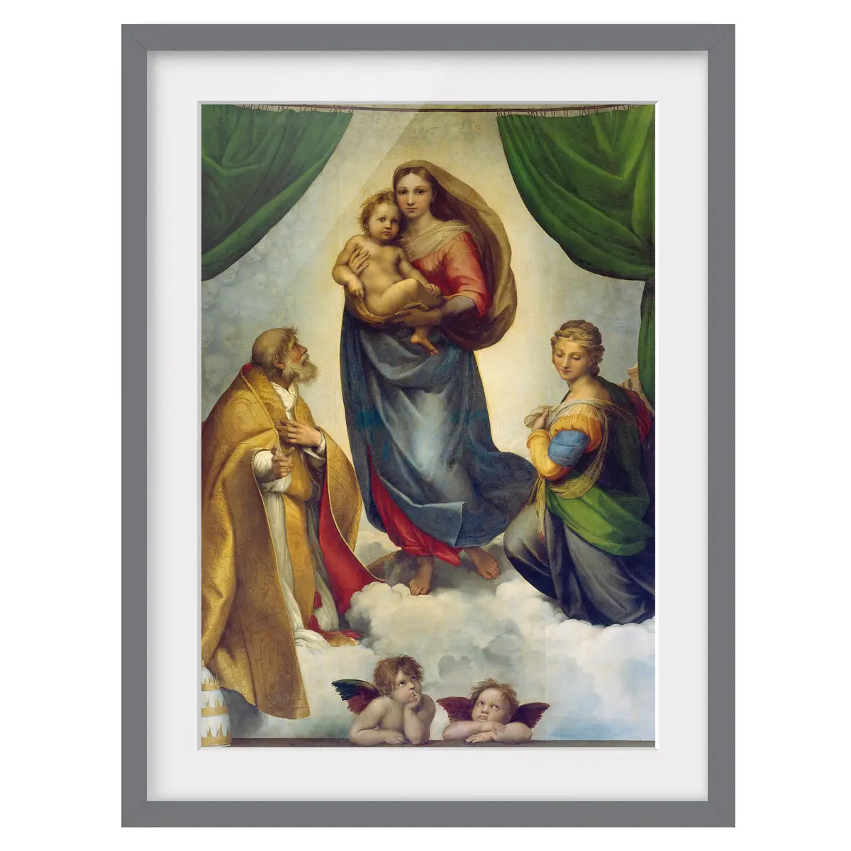 Die Sixtinische Madonna III Wandbild | Mehrfarbig
