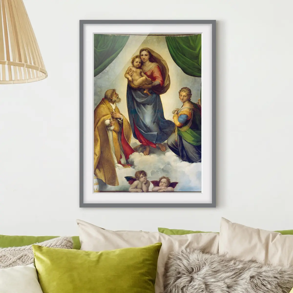 Die Sixtinische Madonna III Wandbild | Mehrfarbig