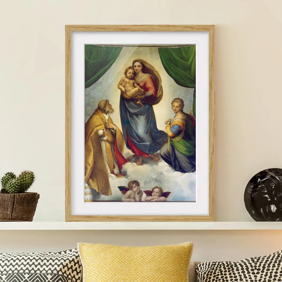 Die Sixtinische Madonna IV Wandbild | Mehrfarbig