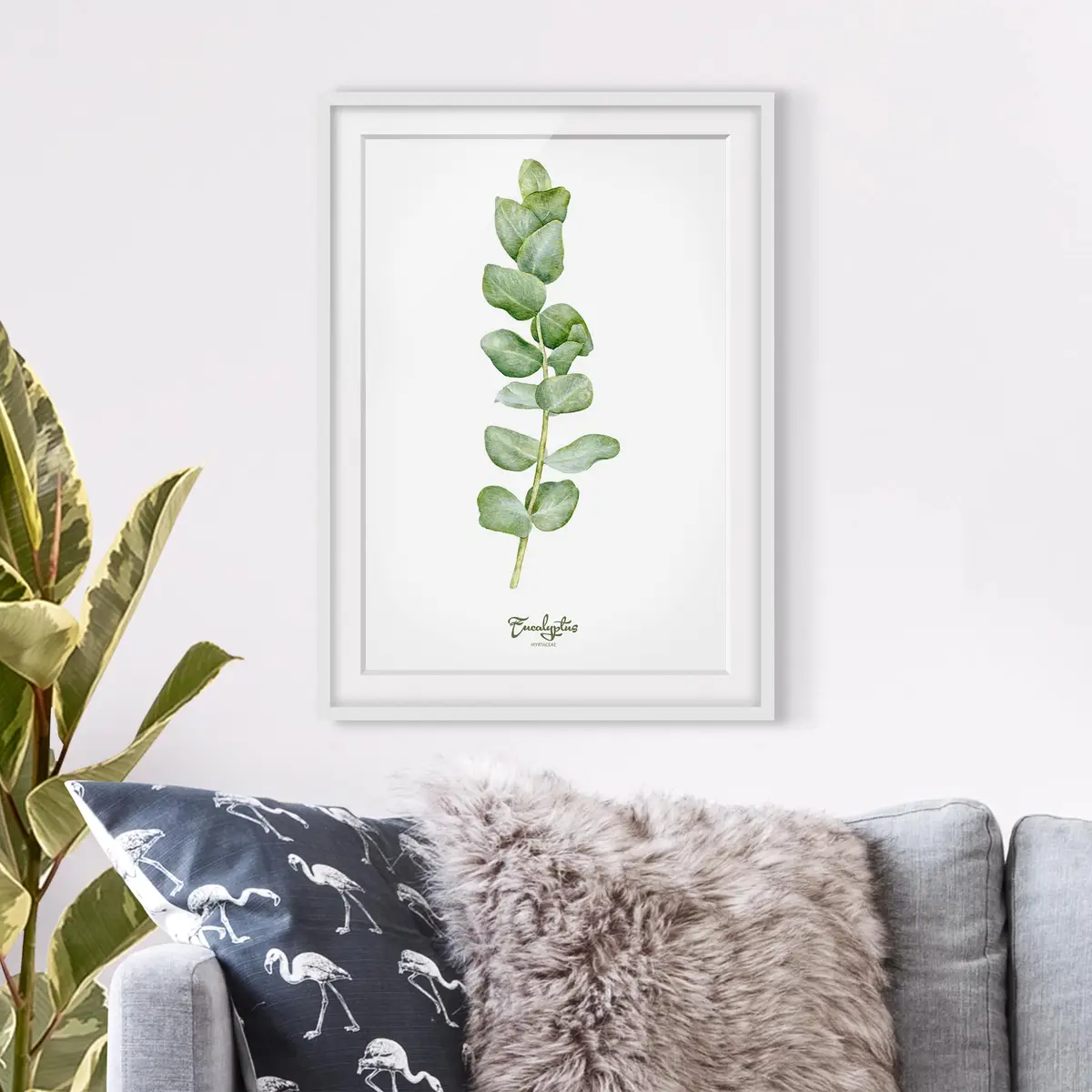 Bild Aquarell Botanik Eukalyptus II | Grün