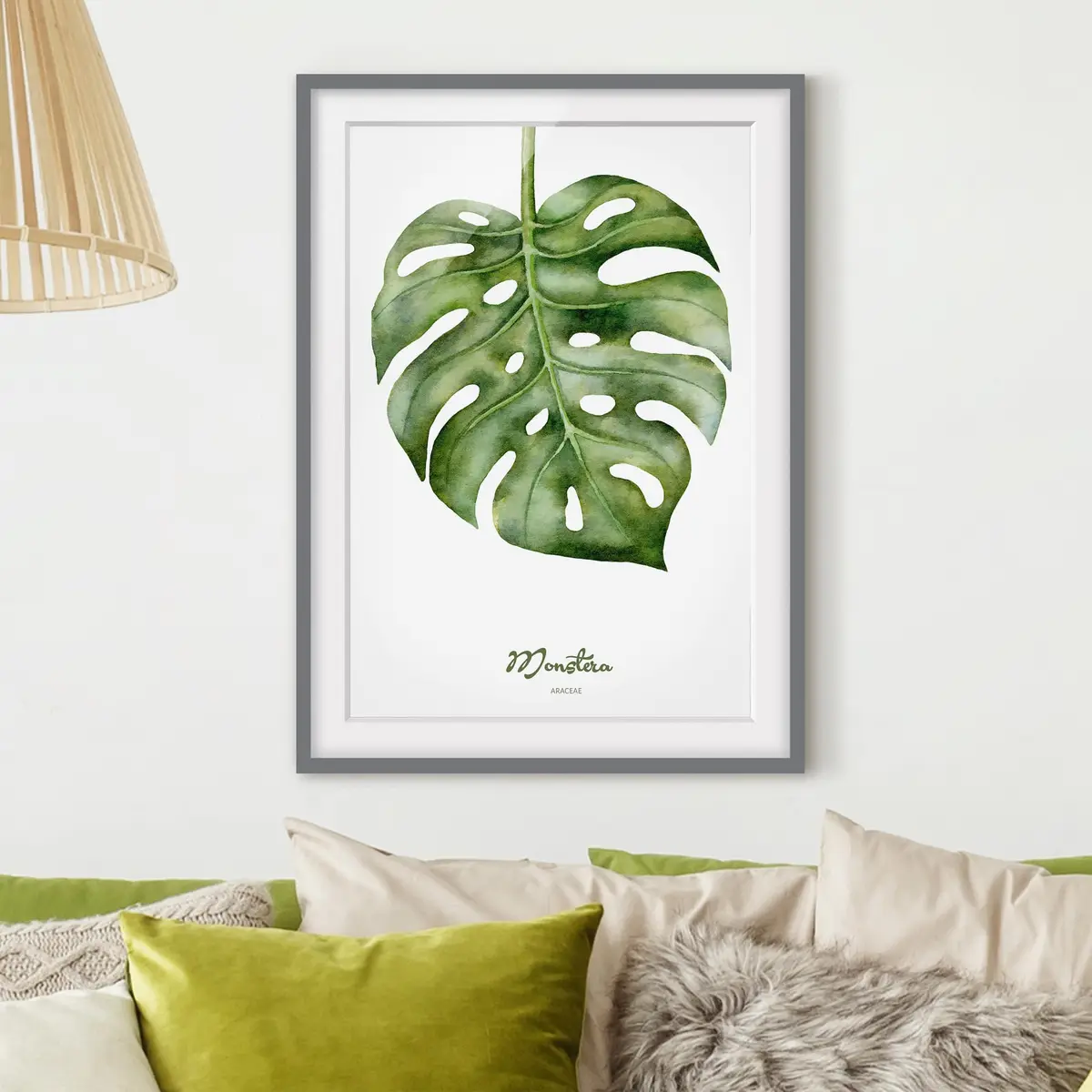 Bild Aquarell Botanik Monstera III | Grün