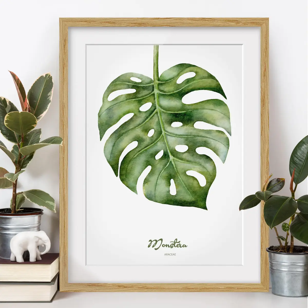 Bild Aquarell Botanik Monstera IV | Grün