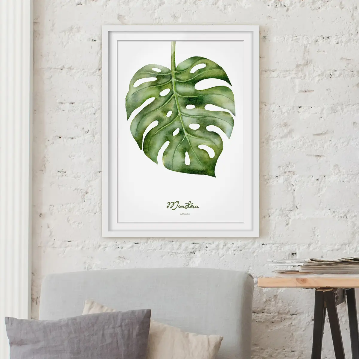 Bild Aquarell Botanik Monstera II | Grün
