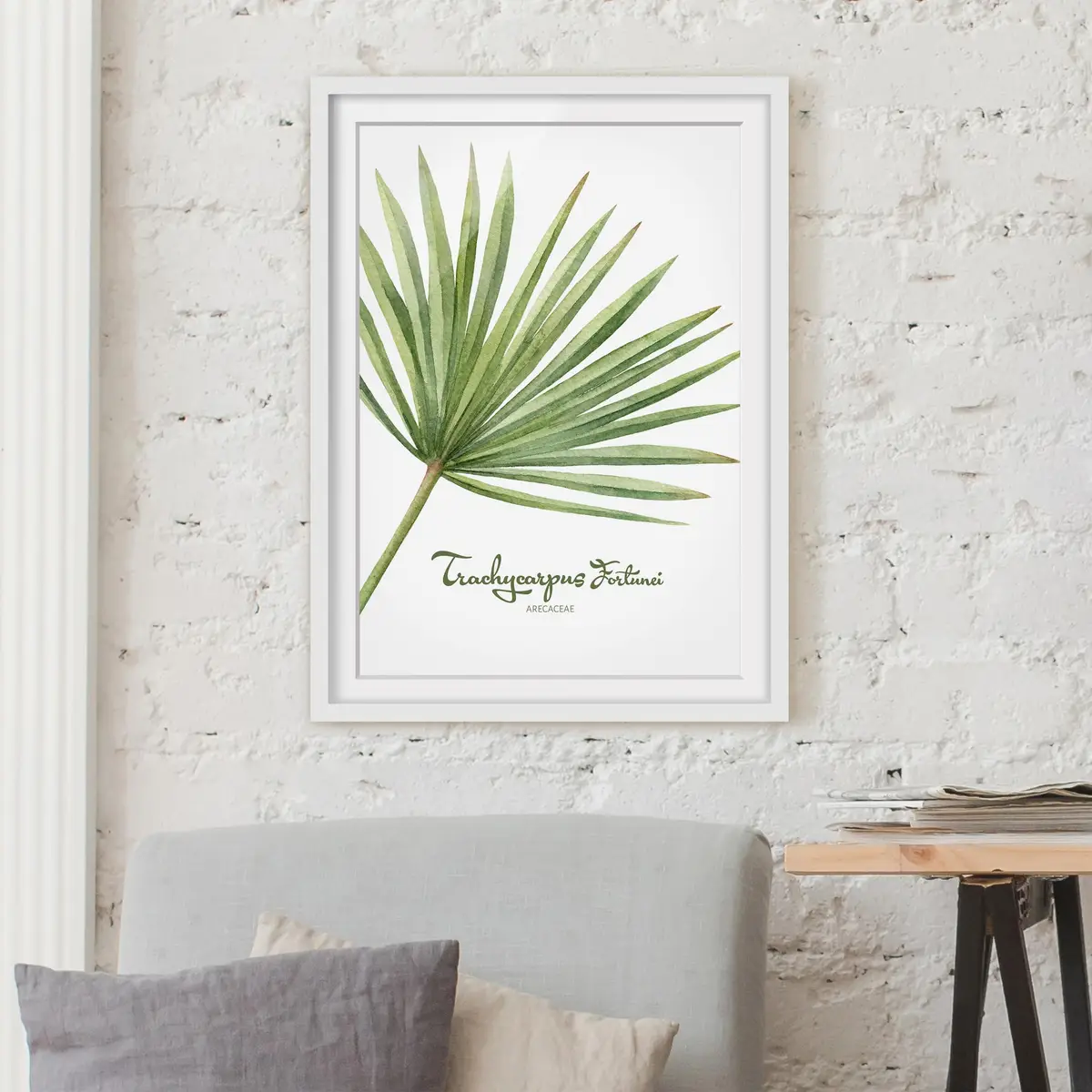 Bild Aquarell Botanik Trachycarpus II | Grün