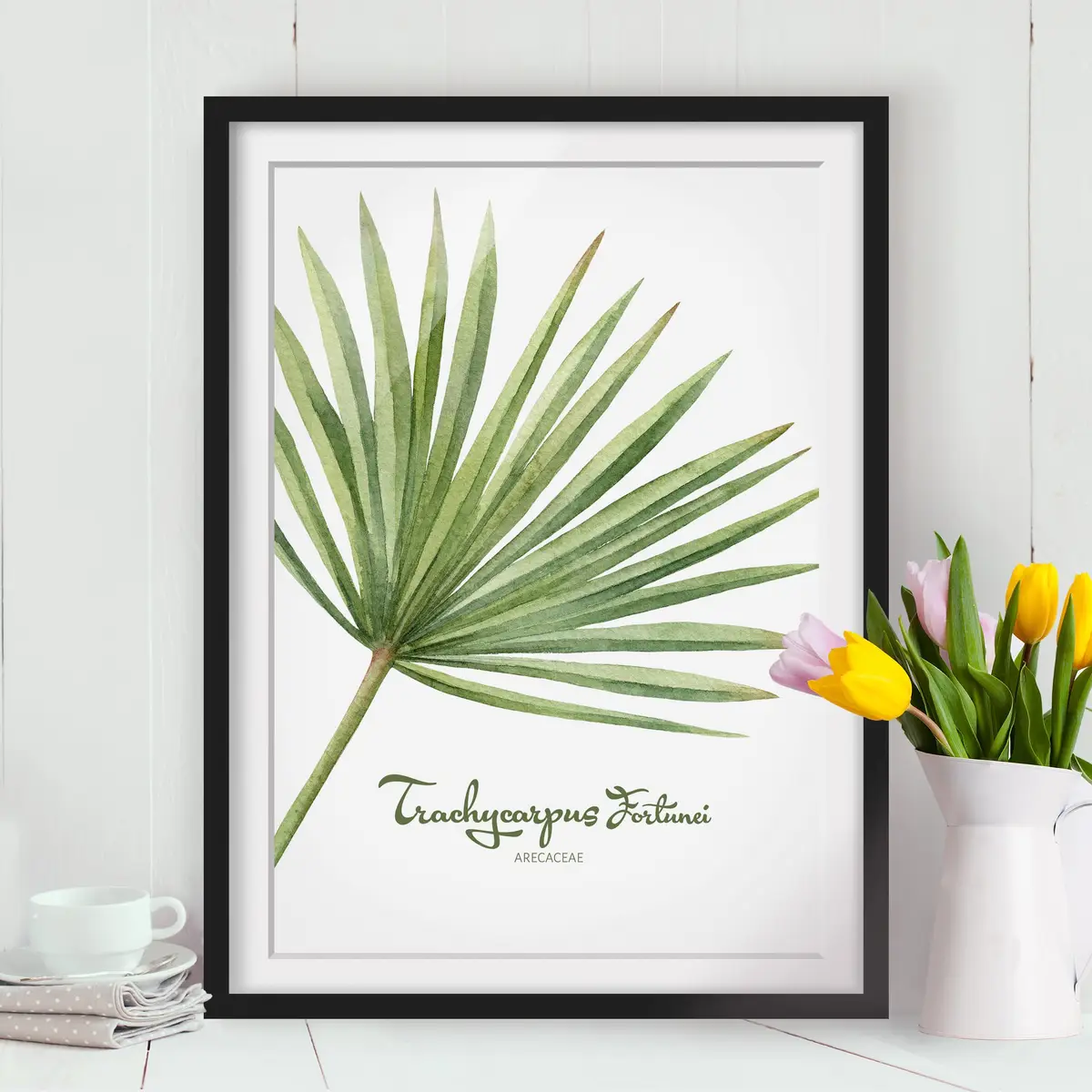 Bild Aquarell Botanik Trachycarpus I | Grün