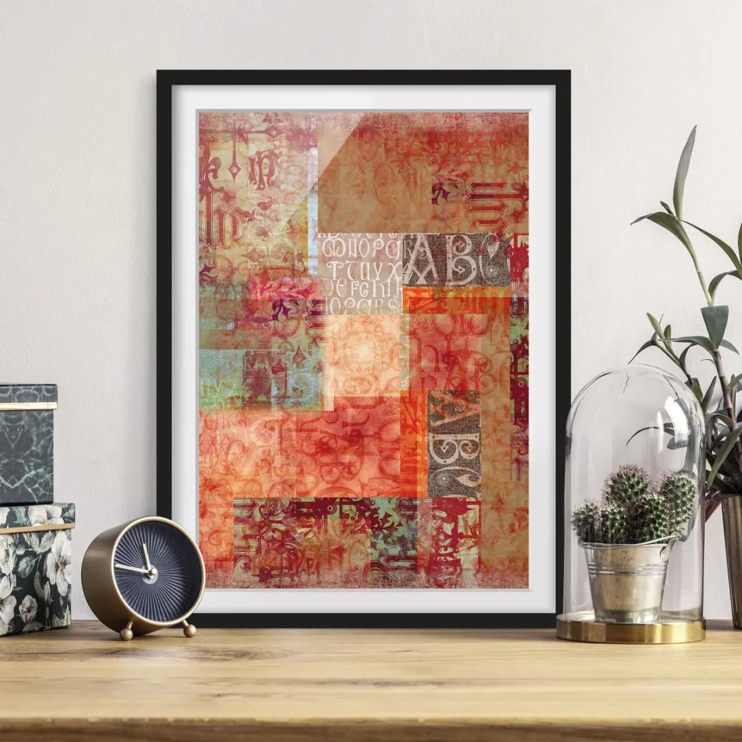 Bild Schriftmuster I | Mehrfarbig