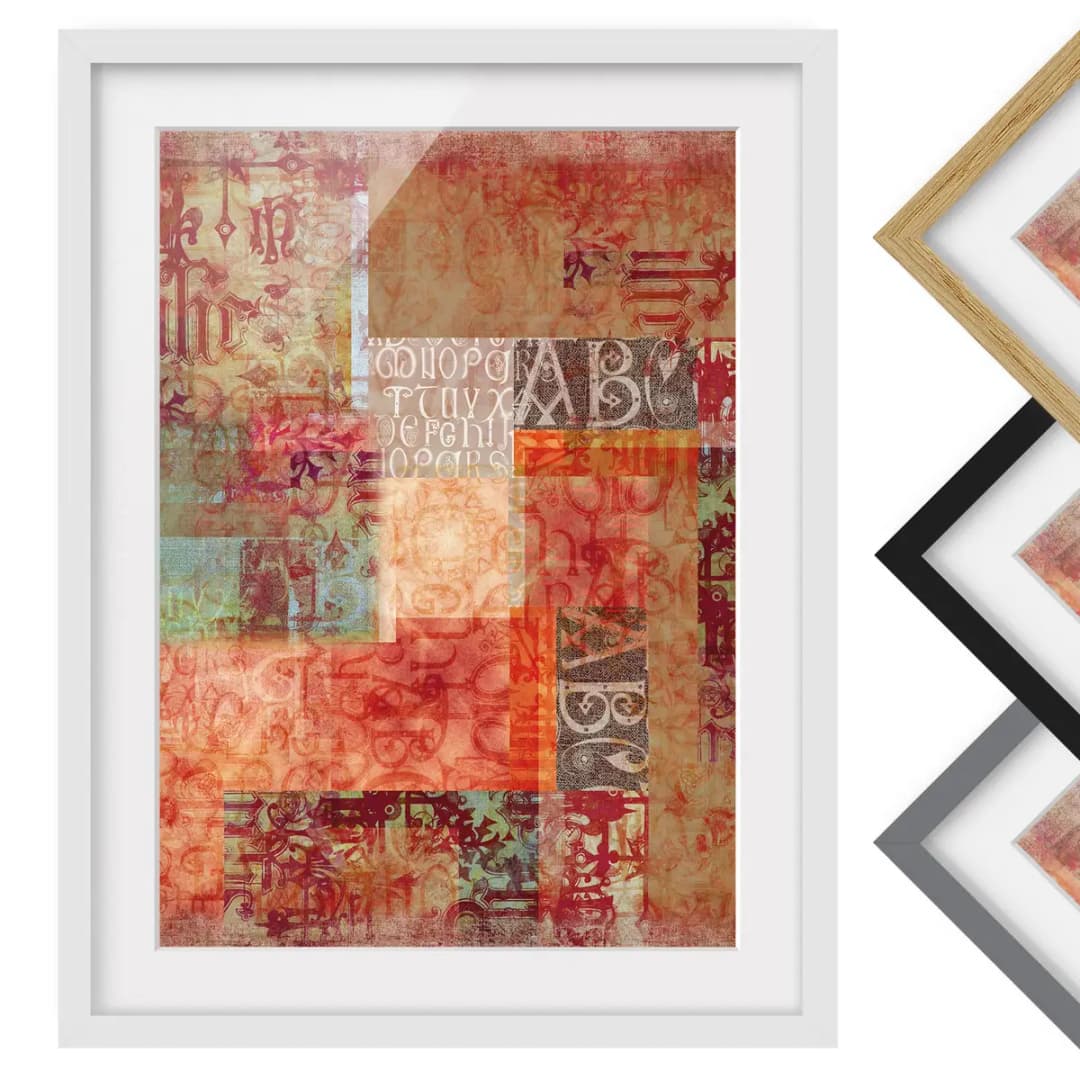 Bild Schriftmuster II | Mehrfarbig