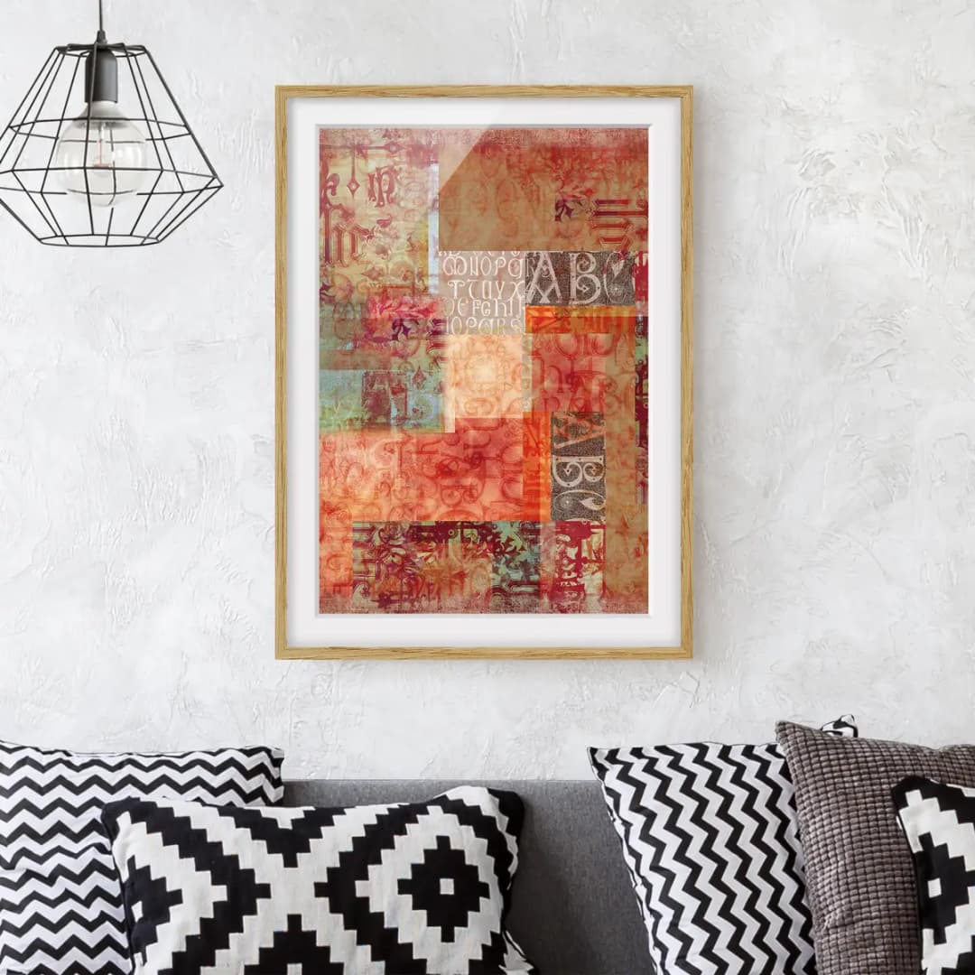 Bild Schriftmuster IV | Mehrfarbig