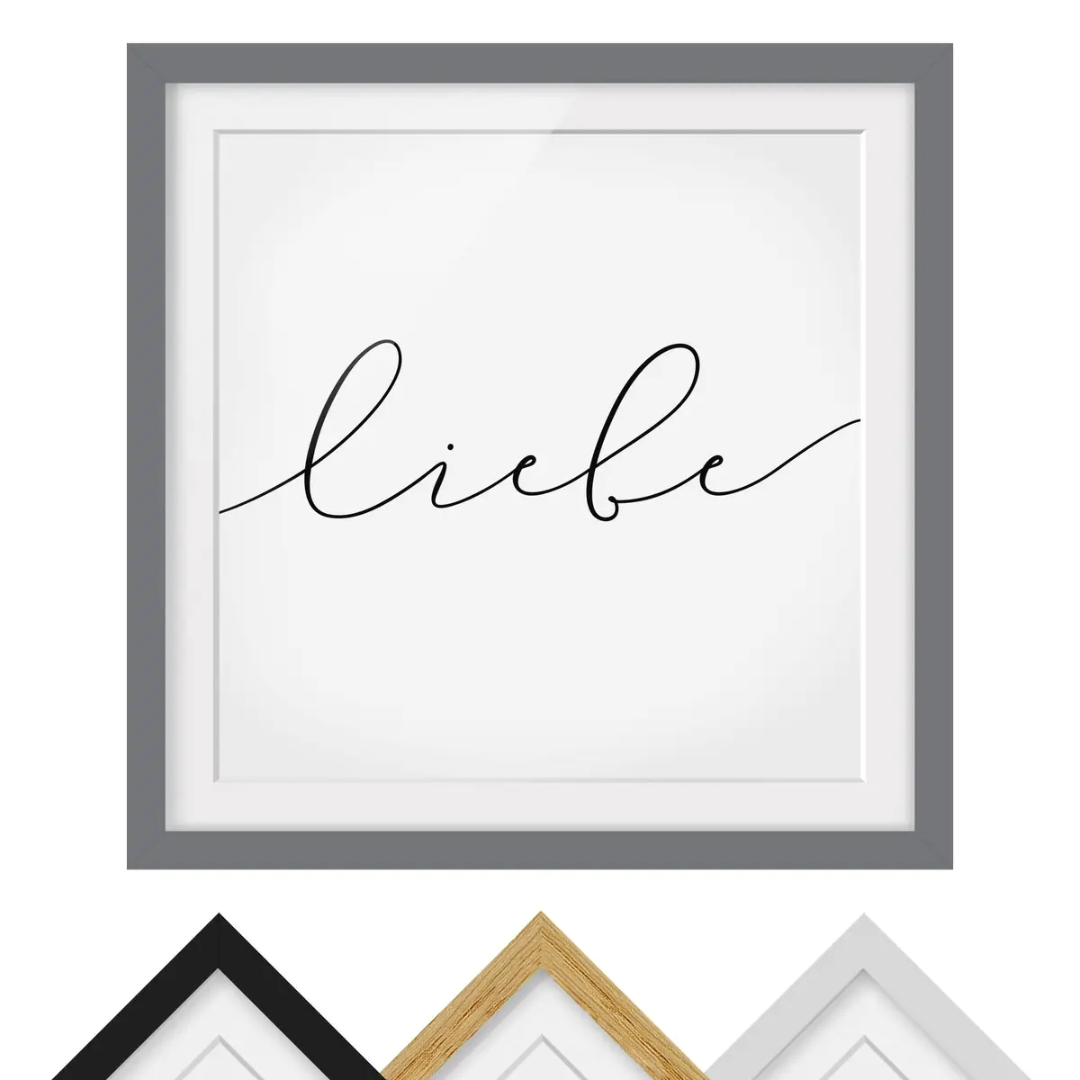 Bild Liebe Kalligraphie III | Schwarz