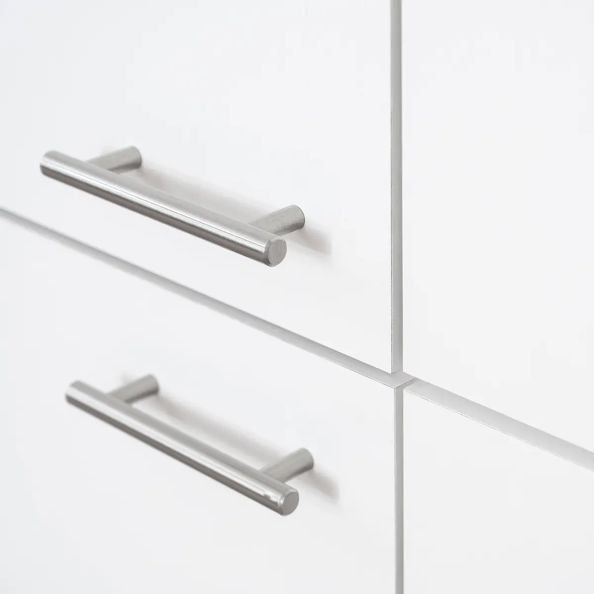 Küchenzeile Malia III 270cm Grau/Weiß/Weiß | Grau