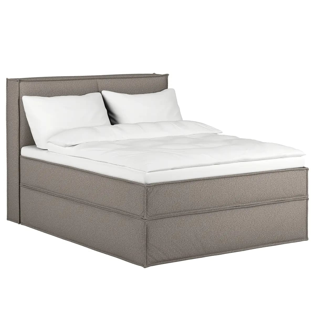 Premium Boxspringbett mit Kopfteil 140 x 200cm Strukturstoff