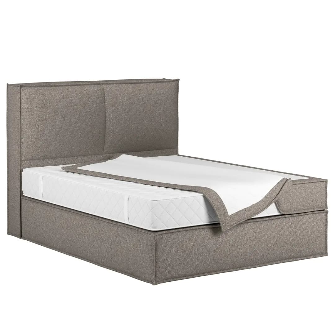 Premium Boxspringbett mit Kopfteil 140 x 200cm Strukturstoff